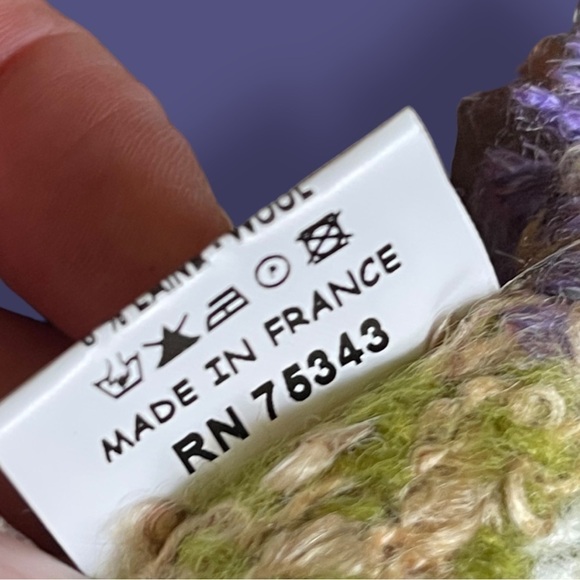 Made in France P. Cornillon Mohair Blend Plaid Scarf - Picture 9 of 13